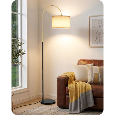 65" Arc Dimmable Floor Lamp With Foot Switch 