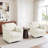 Bronnen Big And Wide Upholstered Beige Cushion Swivel Armchair with Removable Back and Seat Cushion (Set of 2)-114161879