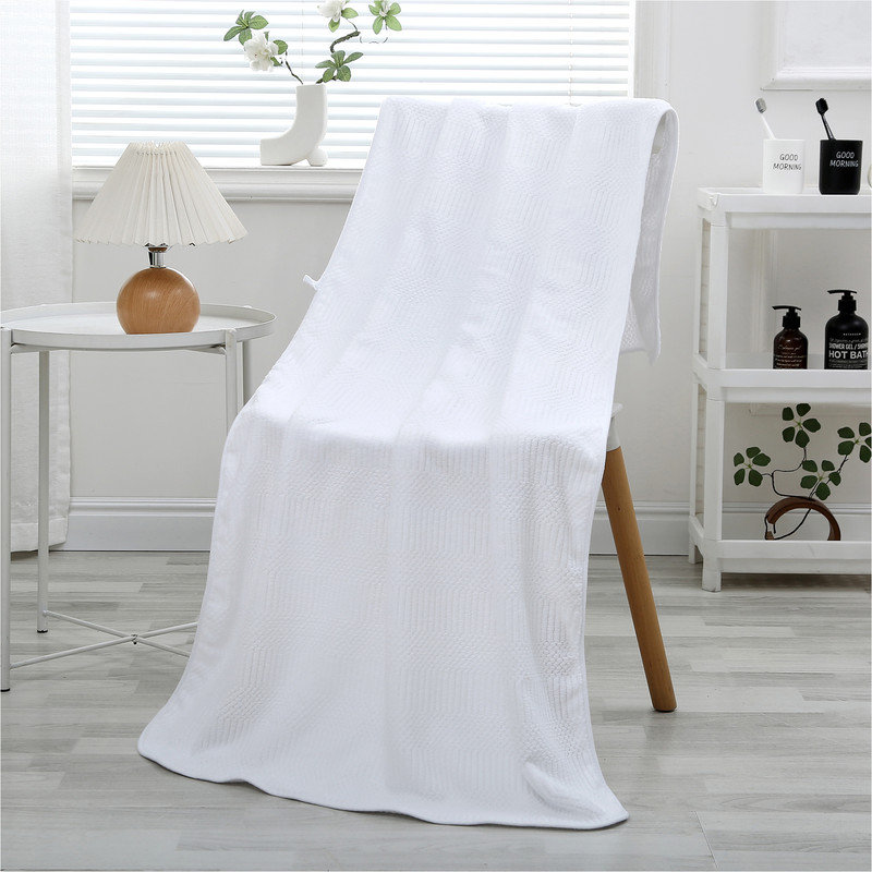 Ensemble de serviettes en microfibre pour salle de bain, 2 pièces 30 po x 60 po, White