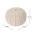Pouf rond en coton Bordeaux, beige