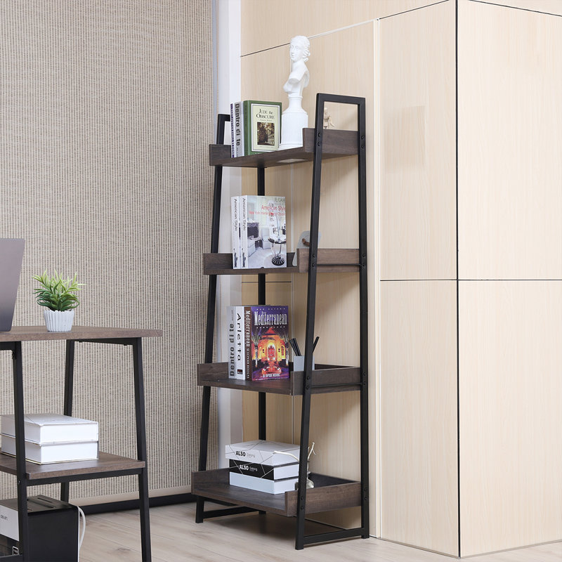Rashard 152.4cm H x 60cm W Stainless Steel Ladder Bookcase