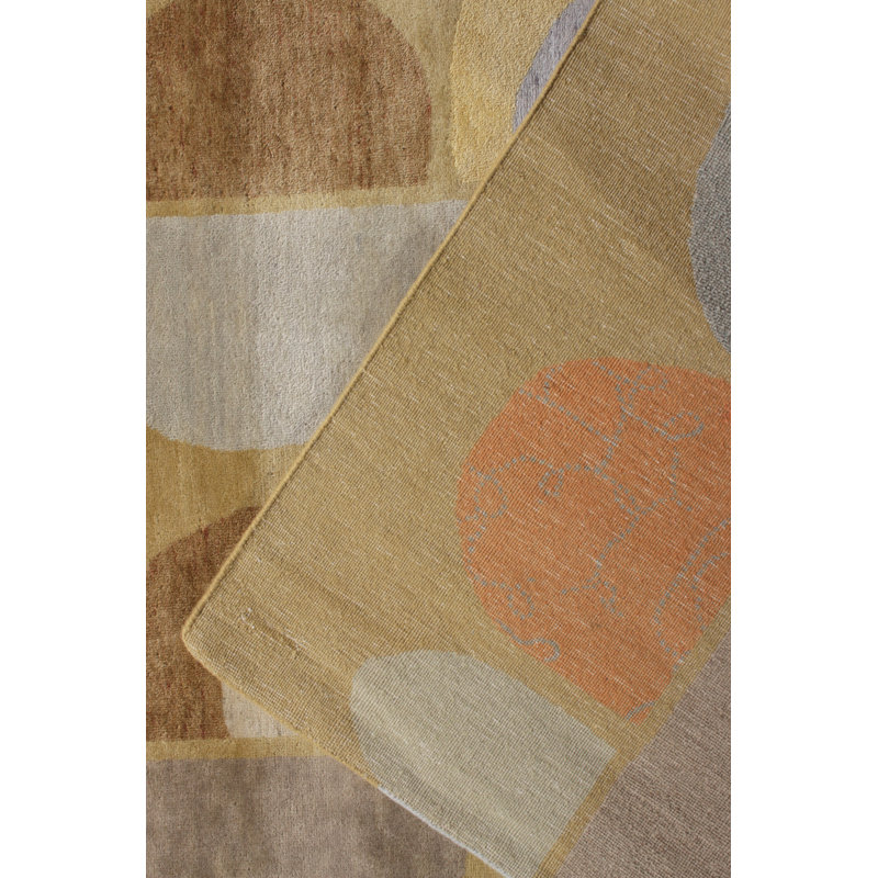 Hand Knotted Geometric Area Rug, Rectangle 12' x 18'