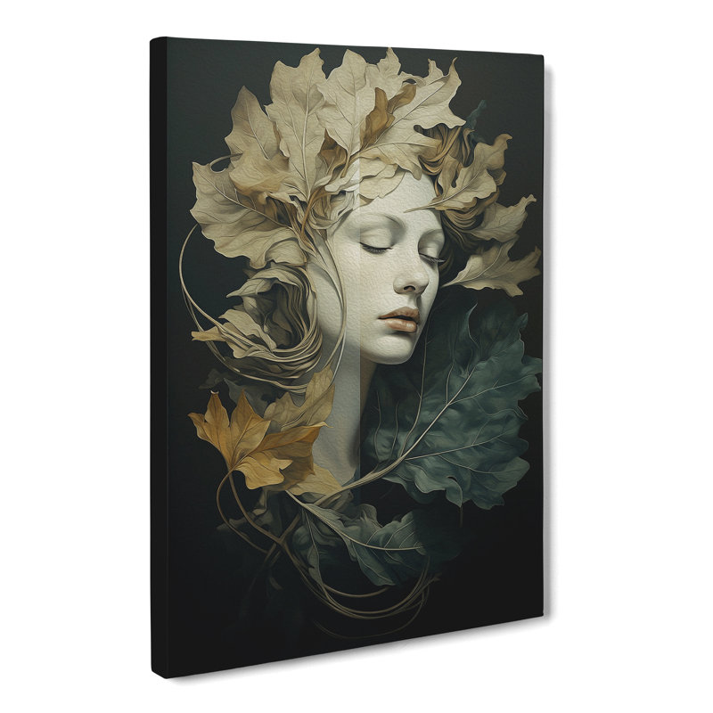 Leaf Classicism - Wrapped Canvas, 60cm H x 40cm W x 3cm D
