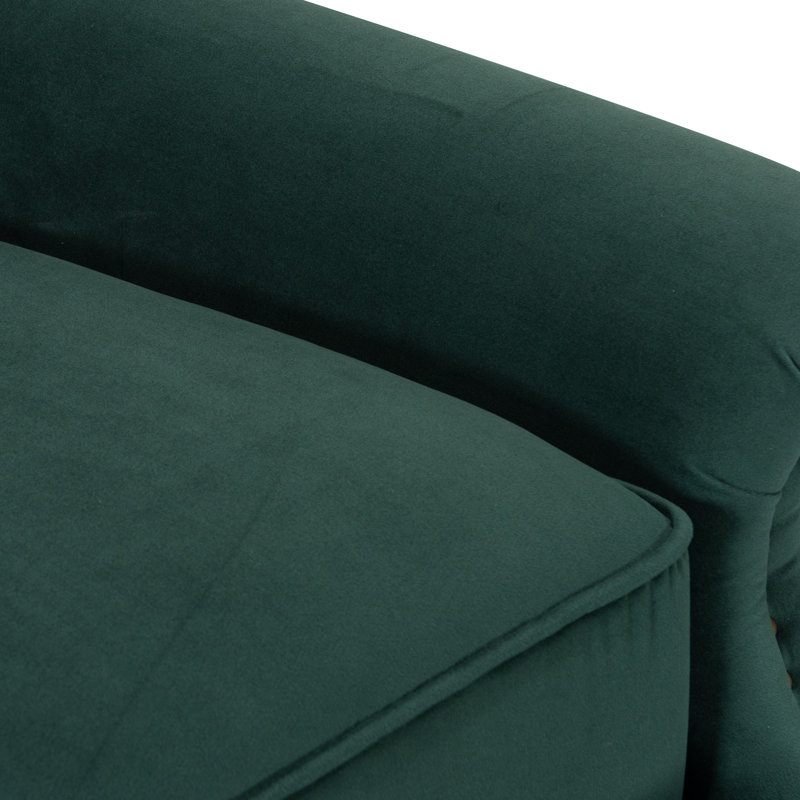 Buttoned Carmona Wingback Recliner Chair, Green