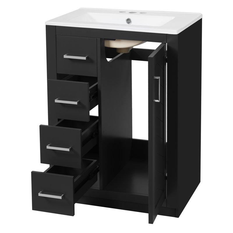 Meuble-lavabo moderne de 24 po (doit inclure le meuble-lavabo et le lavabo)