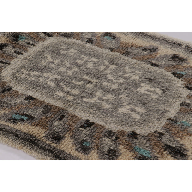 Vintage One-of-a-Kind 3'8X4'11 Hand Knotted Area Rug