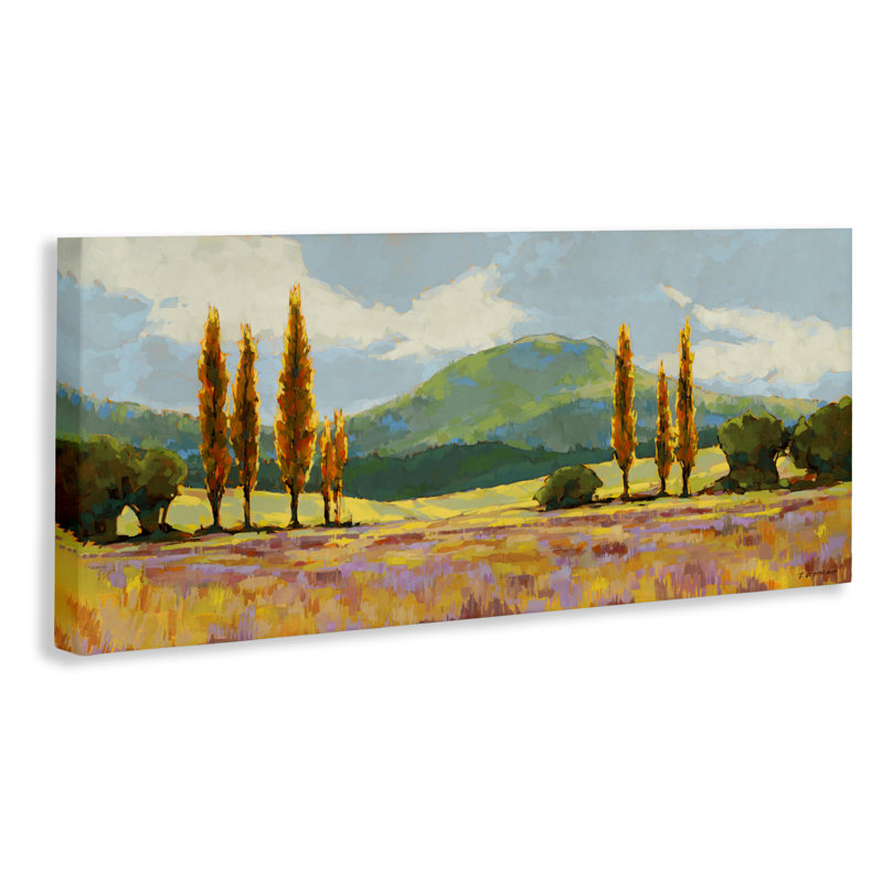Campagne avec toile pastel tacheté, design par Trevor Copenhaver, H 10 po x l 24 po