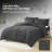 6 Piece Quilted Solid Stripe Comforter, Sheet Set And Mattress Protector Bedding Bundle, Twin XL-122547337-122547333