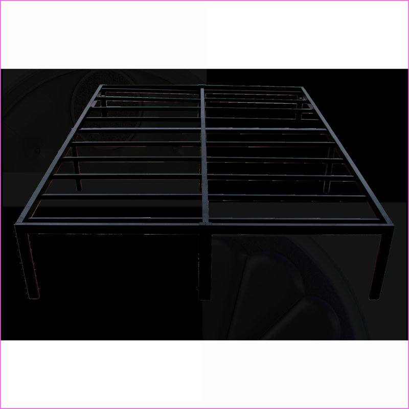 King Size Black Metal Platform Bed Frame - No Box Spring Needed, 2000LBS Capacity, Under-Bed Storage for Master Bedroom