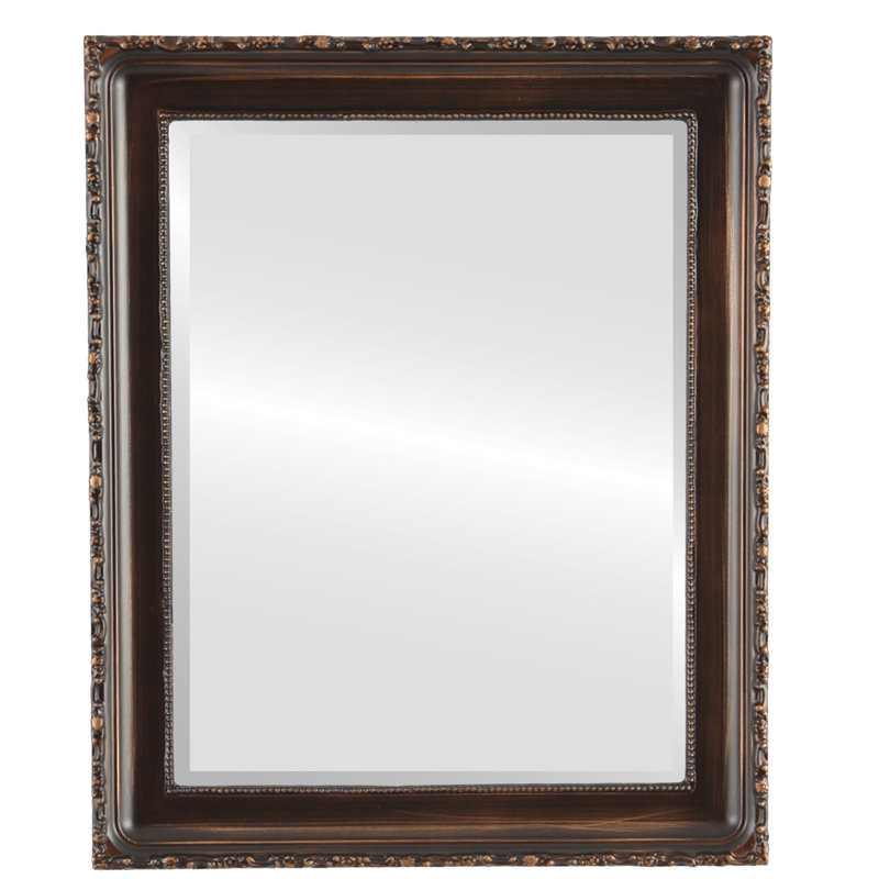 Reposa Rectangle Mirror, Rubbed Bronze, 32.63" H x 22.63" W
