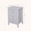 Table de chevet 3 tiroirs avec station de charge et ports USB, blanc