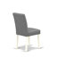 L'ensemble de table de salle à manger 5 pièces contient une table de salle à manger et 4 chaises de cuisine en tissu de polyester gris platine avec dossier élégant - finition lin blanc-73189933-73189936-72867305