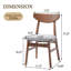 Chaises scandinaves modernes avec dossier courbé en bois et siège rembourré en tissu-1550323829