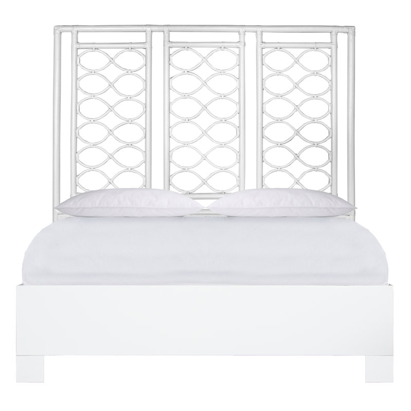 Infinity Low Profile Standard Bed, White, Queen