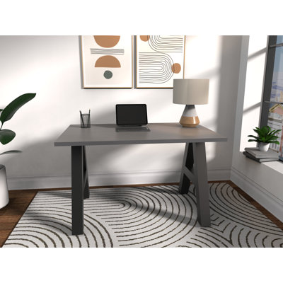 Serenity Modern A-Frame Executive Writing Office Desk, 48x24, Grey Strand Top
