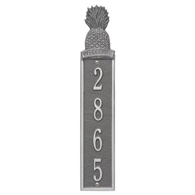 Hagen Personalized Vertical 4-Line Wall Address Plaque