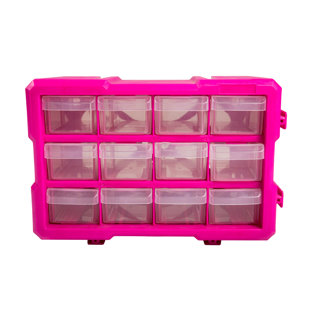 Pink Power Pink Tool Box for Women 18 Small Metal & Plastic