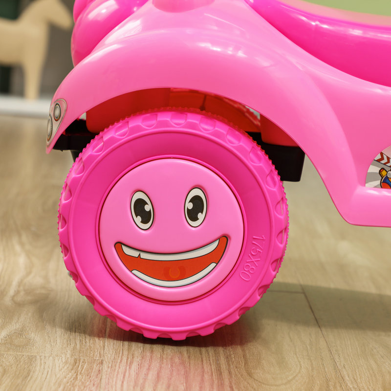 Toddler Push Car, Foot to Floor Ride on Car with Horn, Light, Music, Steering Wheel, Anti-Over-Backwards Device & Under Seat Storage, Baby Sliding Car for Boys Girls 18-36 Months