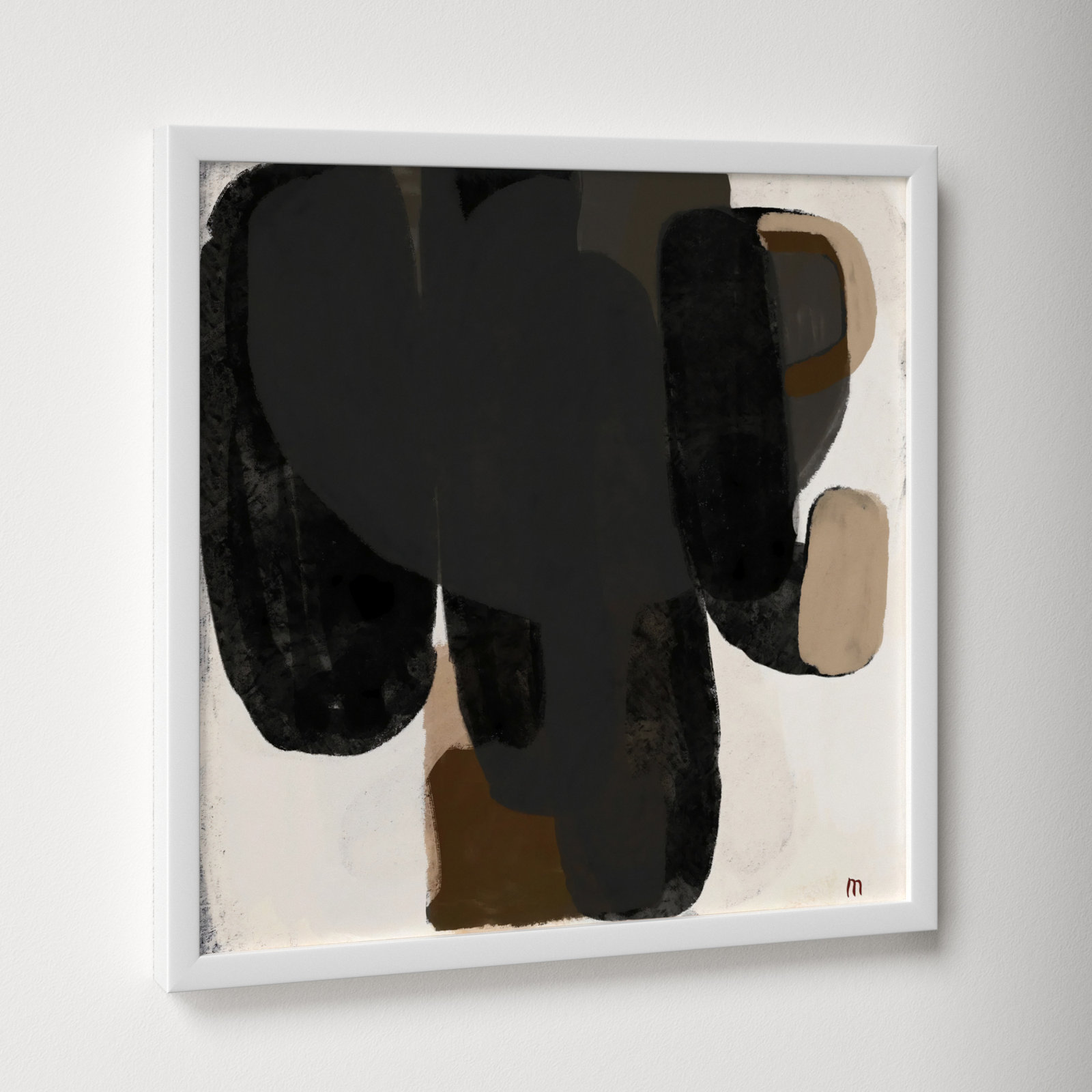 Abstract No. 2 Print, White, 16" H x 16" W x 1.25" D