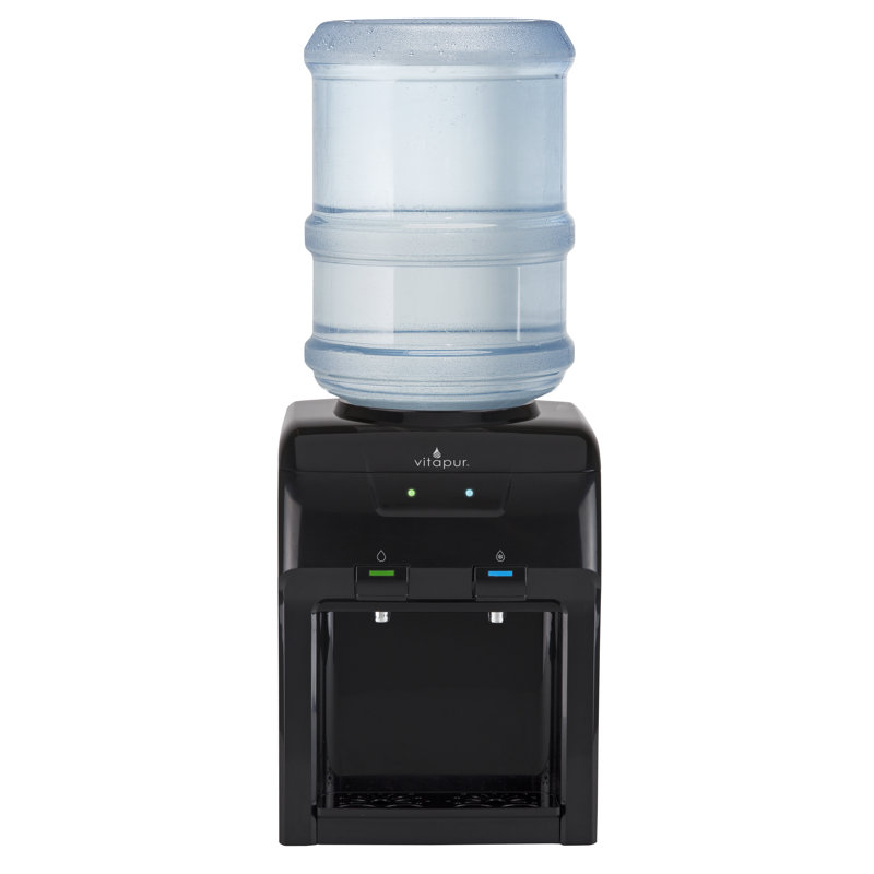 Vitapur Black Countertop Room and Cold Water Dispenser