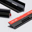 4x Black Acrylic Piano Hinges 200 mm, Self-Adhesive, No Glue Required