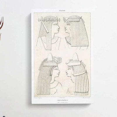 Egyptian Ladies by Emile Prisse DAvennes - Wrapped Canvas