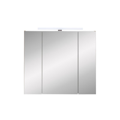 Duo mm Wide mm H Surface Mirrored Cabinet with Mirror and 6 Adjustable Shelves