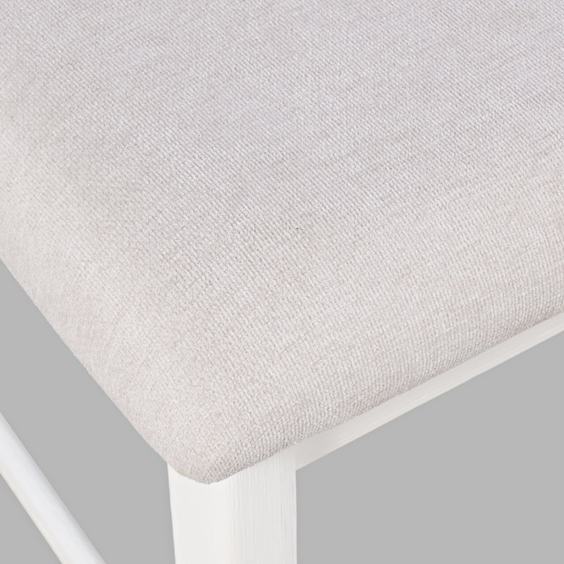 Chaise de salle à manger rembourrée Helina, Blanc