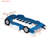 Blue Twin Race Car Platform Bed With Wheels - Structure For Long-Term Use Functional Design-690211004