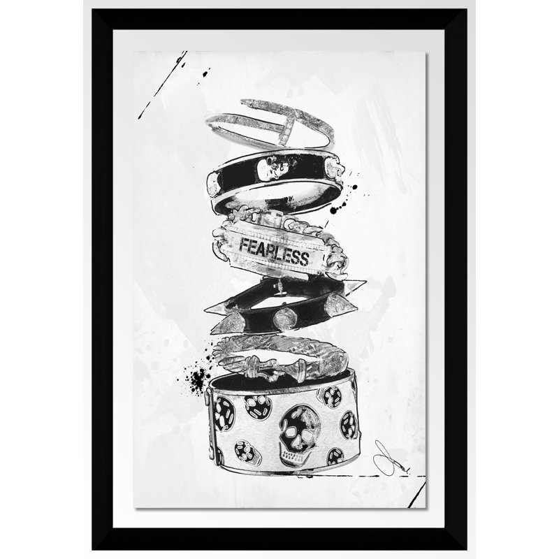 « audacieuse », reproduction d’impression sur toile tendue encadrée, H 39,5 po x l 27,5 po x P 0,75 po, Cadre noir