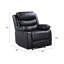 Fauteuil inclinable électrique en cuir synthétique noir-555919320-555919323