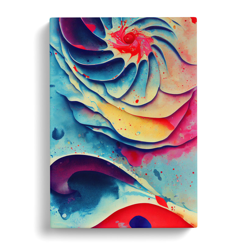 CAN-V0523-2237X Seashell Splatter Vol.4 - Wrapped Canvas Print, 50cm H x 35cm W x 3cm D