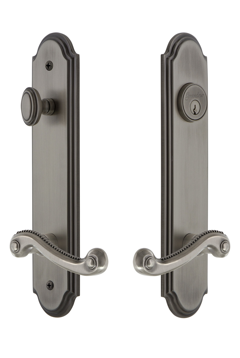 Grandeur Complete Arc Entry Lever Set with Single Cylinder Deadbolt ...