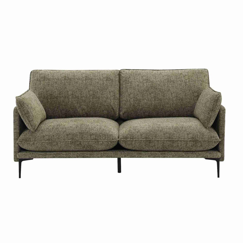 Canapé en tissu Dalton avec 2 coussins (coussin compressé)