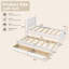 Lit plateforme simple, cadre de lit (aucun sommier requis), avec tiroirs sous le lit et lit escamotable, finition blanche
