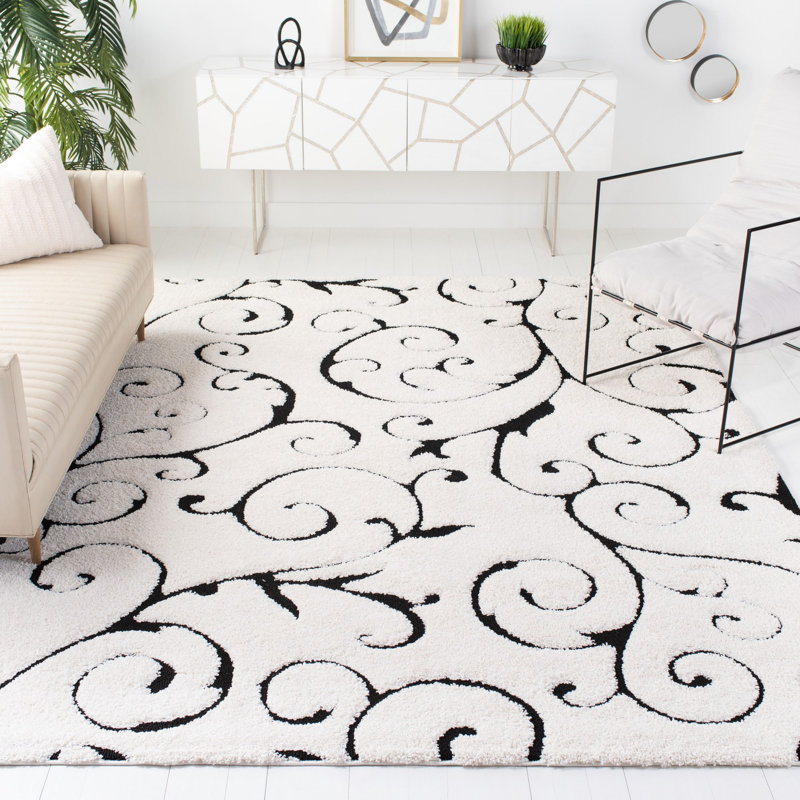 Tapis ivoire à poils longs Chanhassen, Rectangle 9 pi 6 po x 13 pi