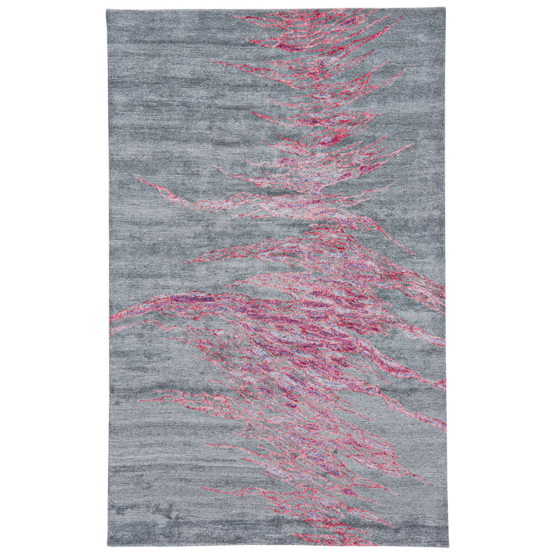 Aventura Abstract Handmade Tufted Galaxy Area Rug, Rectangle 5' x 8'