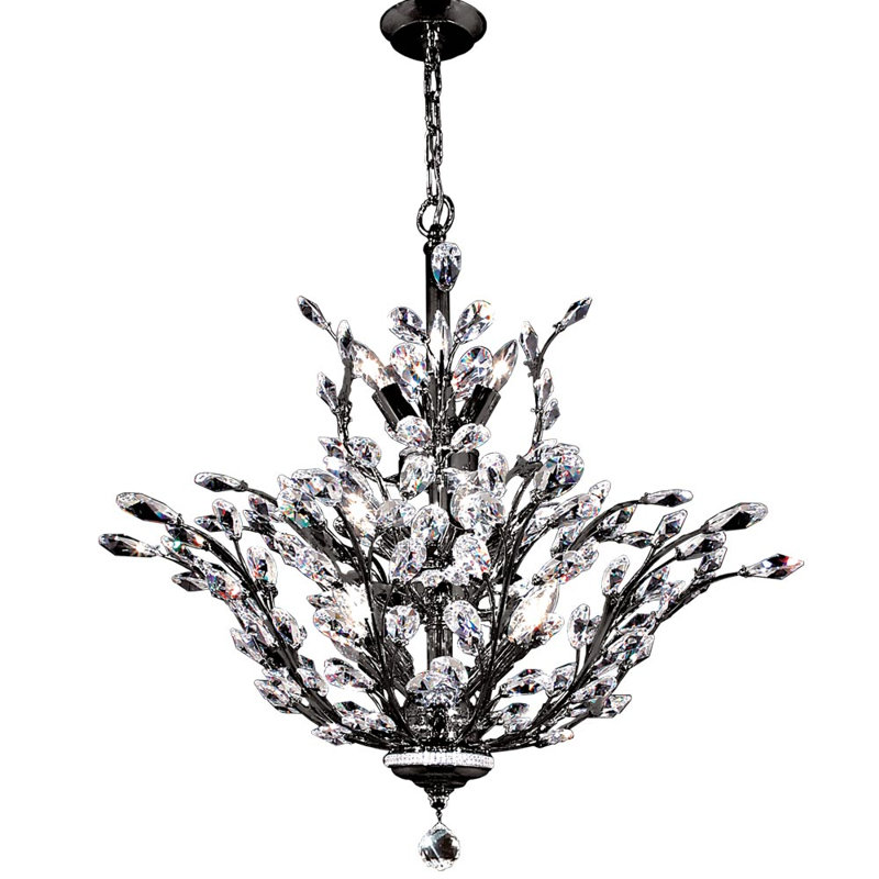 Florale 13 - Light Chandelier, Gold, Swarovski Strass, Clear