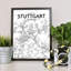 Stuttgart City Map - No Frame Print-1314639891