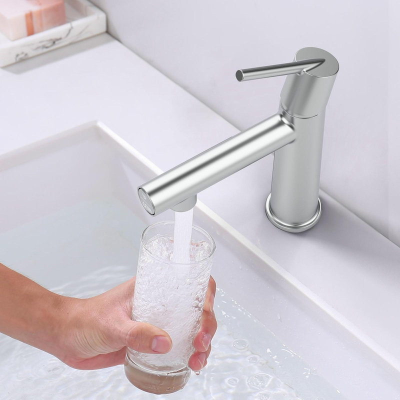 Single Handle Zinc Bathroom Sink Faucet, Chrome