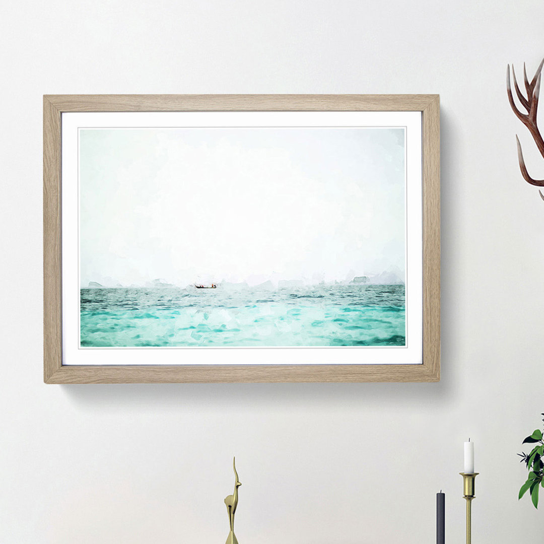 Boat Ride Through Thailand in Abstract - Picture Frame Graphic Art Print