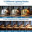 Lampe de bureau à DEL à 360 ° réglable, port de charge USB, 5 modes d'éclairage et luminosité à intensité variable, lampe de chevet pour lire, bricoler, travailler, étudier (noir)-1697600432