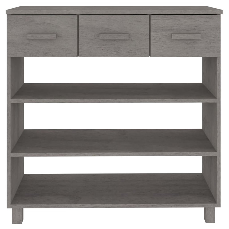 Console Table Entryway Table Narrow Side Table HAMAR Solid Wood Pine, Light Gray