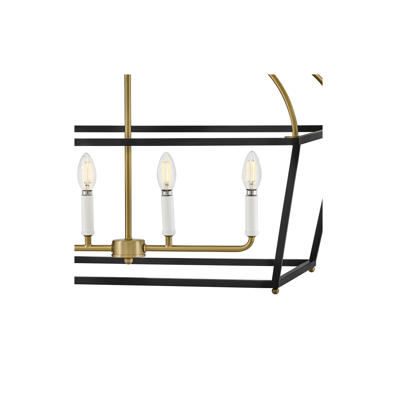 Tate 6-Light Chain-Hung Two-Tone Linear Chandelier