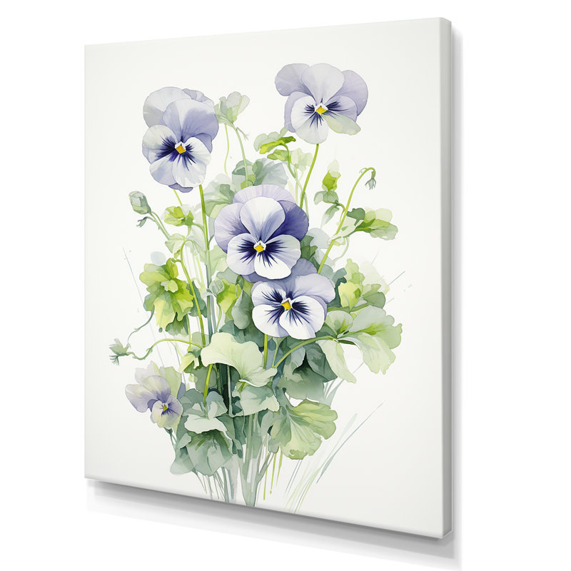Bouquet d'harmonies vertes et mauves Blossum, Toile tendue, H 32 po x l 24 po x P 1 po