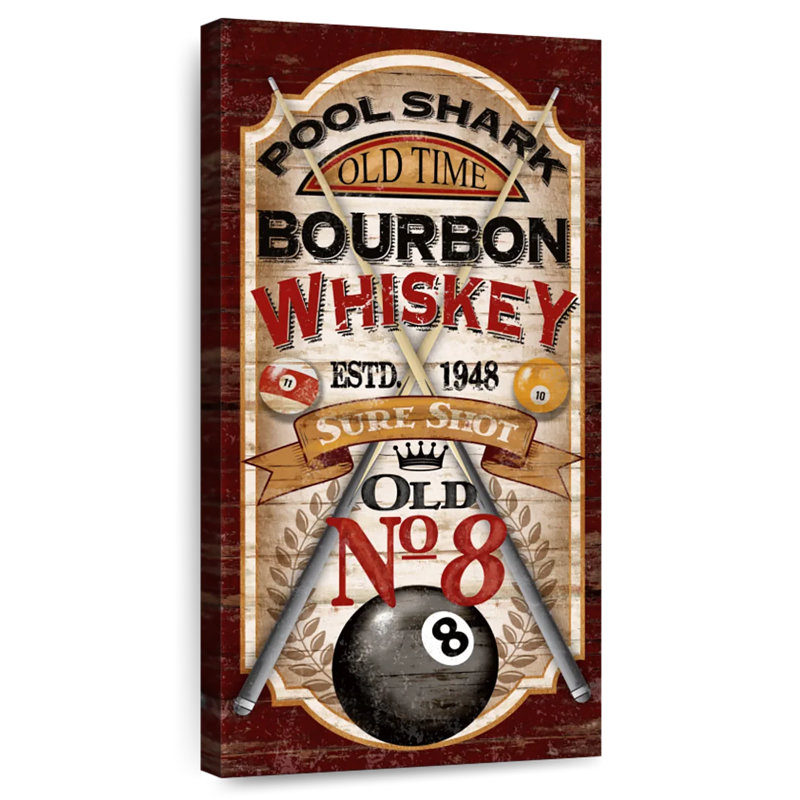 Pool Shark Whisky, H 30 po x l 15 po