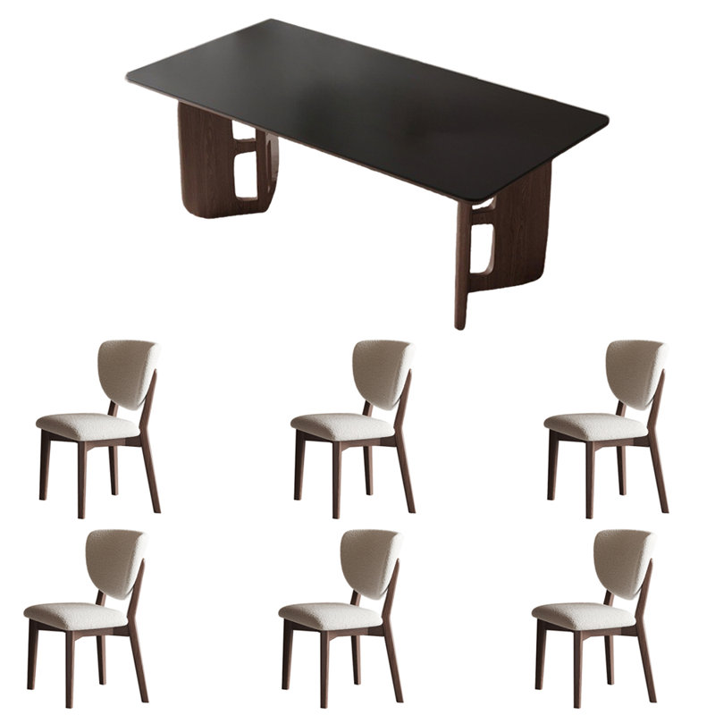 Ensemble de table de salle à manger simple européen moderne, H 29,5 po x L 55,1 po x l 31,5 po