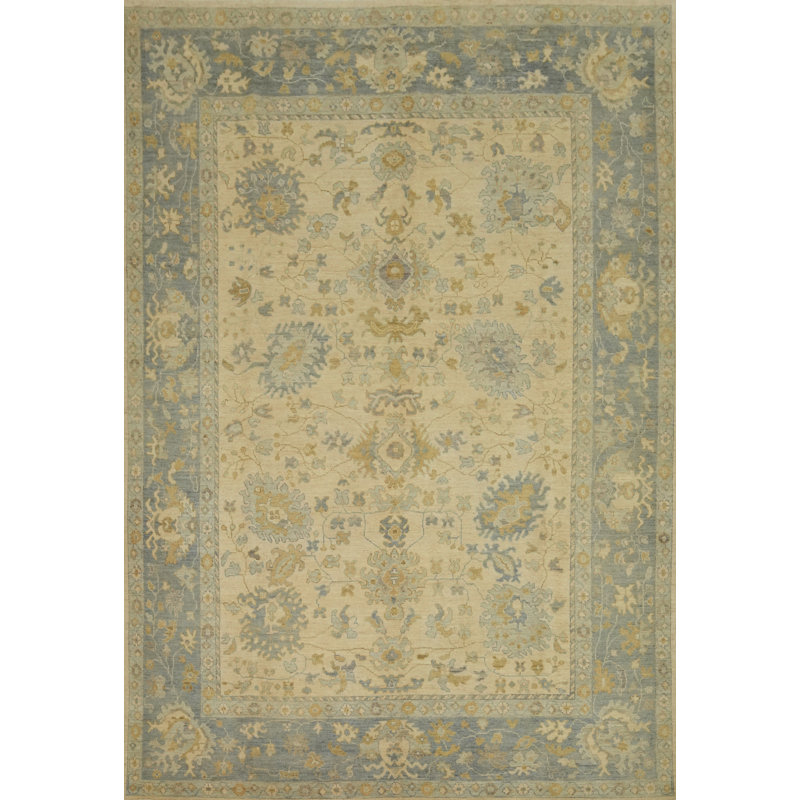 Tapis turc en laine fait à la main Oushak 9 x 12