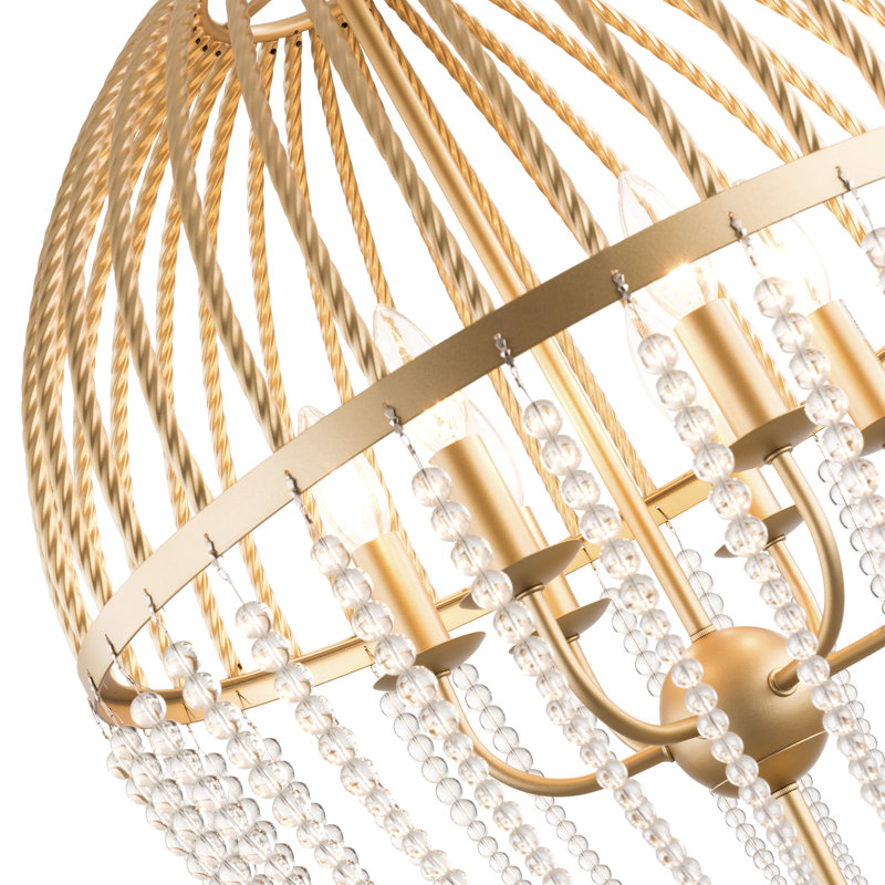 Jereld 6 - Light Dimmable Globe Chandelier
