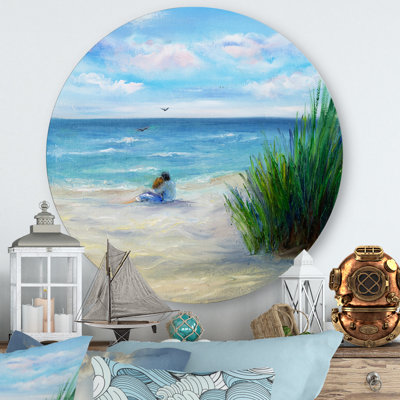 " Couple In Love By The Beach "